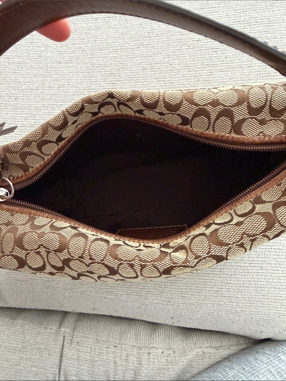Coach Brown Signature Mini Shoulder Bag - Picture 7 of 12